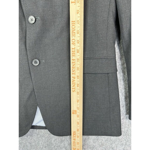 Egara Sports Blazer Men's Size 42L Gray Solid Casual Lined Skinny Fit Stretch - Picture 4 of 9